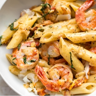 Mì Ống Tôm Sốt Cajun - Creamy Cajun Shrimp Penne